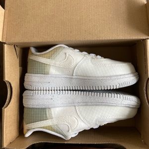 Brand New Kids Nike Force 1 Crater (TD) White/Orange - Size 10c